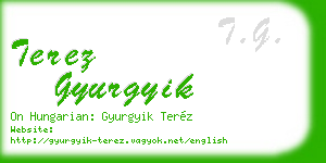 terez gyurgyik business card